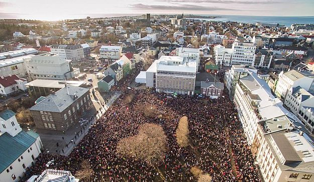 Izlandon kitört a banános forradalom