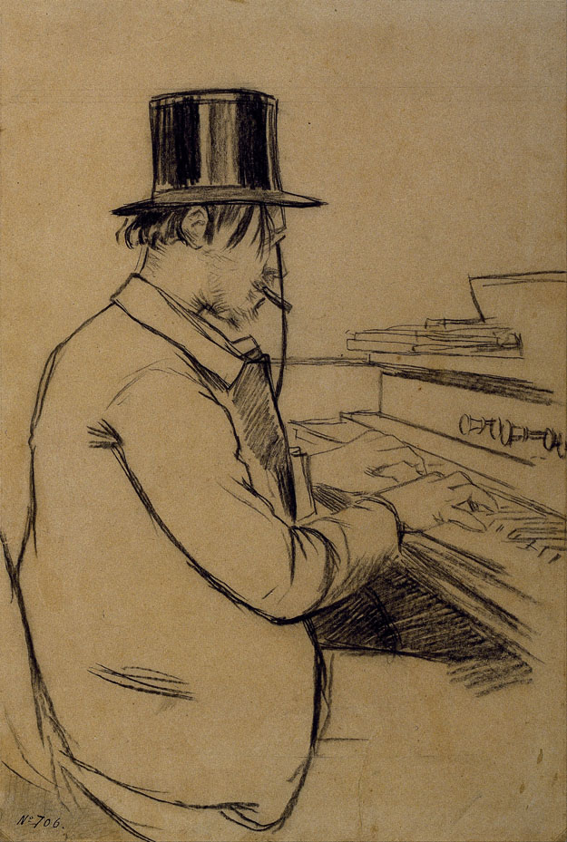 Santiago Rusiñol rajza Satie-ról, 1891