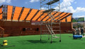 A megvalósult Orbánia: stadiont formázó vetítőhely épült az Eb-re Csepelen