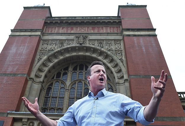 Cameron szónokol a népszavazás napján