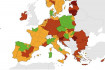 Vérvörös színben úszik Budapest az uniós járványügyi központ térképén