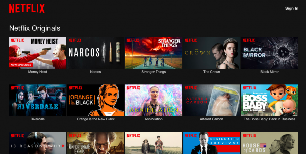 A Netflix kínálata. Pontosabban annak egy része