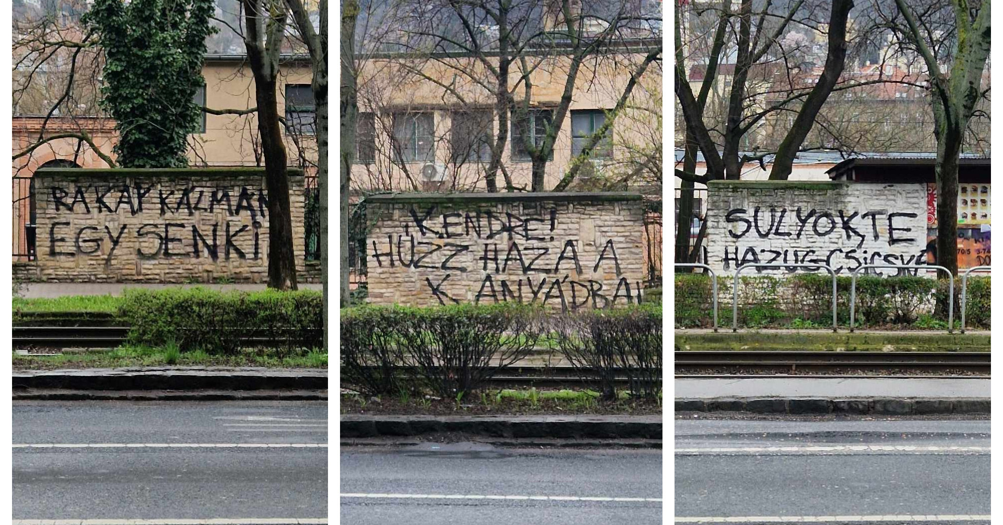 "Sulyok, te hazug csicska" – Falfirkákkal egyértelműsítette valaki a véleményét